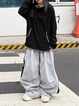 knit diagonal zipper hoodie