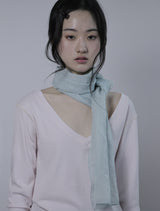 Loose V-Neck Long Sleeve -Bright pink 