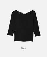 ベーシックコットン7分袖Tシャツ (5color)