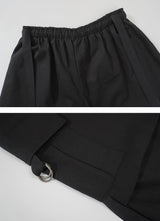 Strap cotton cargo pants