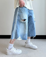 Labon Track Bermuda Denim Pants