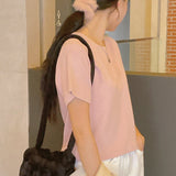プレーンナッピングピーチショートスリーブTシャツ