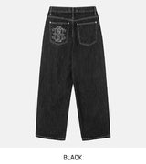 Old Hip Pocket Embroidered Denim Pants