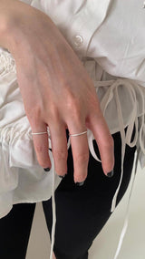 Twinkle THIN silver ring 3set