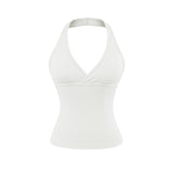 Rosie Deep V Halter Sleeveless