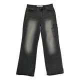 Pocket dark denim pants