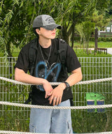 ハートウサギスプレイショートスリーブTシャツ 2C