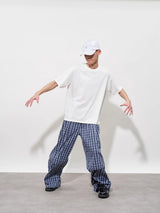 FMACM 2-in-1 Removable Checkered Stripe Contour Lounge Pants