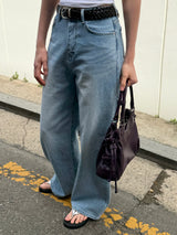 セイムデイシッピング [New Spring Product 10%] [BELLIDE MADE] オーシャンワイドデニムパンツ