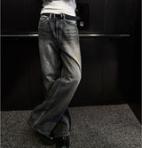 Greenwashed maxi flared jeans