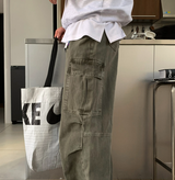 No-Mace Parachute Deep Dying Cargo Wide Pants