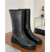 ROUND HALF BOOT (BLACK)