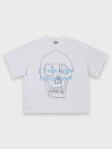 ラインスカルTシャツ - ホワイト