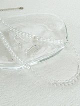 [Silver925] Vintage Mood Crystal&Pearl Necklace