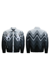 Gradient Knit Polo Cardigan