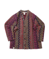 BOUCLE BOHEMIAN HERITAGE CARDIGAN (Burgundy)