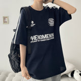 メノットトラックボクシーフィットニットショートスリーブTシャツ (4 colors) H&L