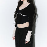 (2nd reorder) corset stud long sleeve - black