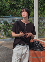 ルーキー フック ヘンリーネック ショートスリーブ Tシャツ