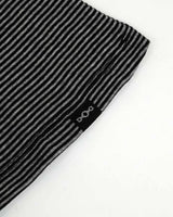 ヘンリーネック Tシャツ ストライプ ブラック