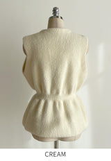 Shua Mink Smoke Peplum Knit Vest