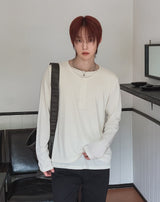 Ullen Wool Henley Neck Double Long Sleeve Tee