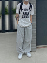 Silver String Nylon Balloon Pants 2C