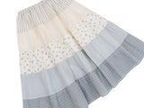 Blooming garden patchwork skirt / ivory
