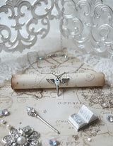 [NMIXX Jiwoo Necklace/Anti-tarnish] Angelic Wand Layered Necklace - Silver Color