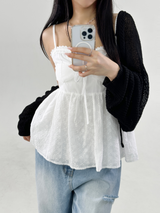 RIBBON POINT MESH CARDIGAN🤍🩷🩵💛🖤 - 5 COLORS