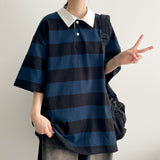 Oakley Boxy Fit Rugby Striped Collared Short Sleeve T-shirt (8 Colors)