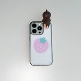 [MADE] STRAWBERRY BLUR PHONE CASE (glass silver bumper)