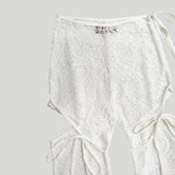 LACE COMBI BOOTS-CUT PANTS