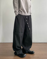 Obi Button Denim Pants