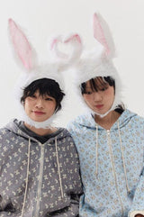 ラビットフラッフィーフーディー グレー