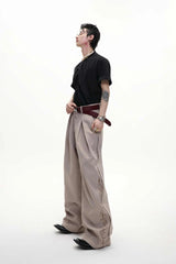 Embroidered Pleated Vintage Trousers