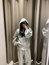レホクロスパッチフーディジップアップ