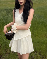Relbit blouse & skort set
