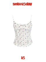 The "dazzle top" floral suspender