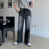LMN brush straightener wide denim pants (2 colors)