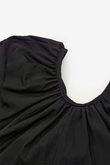 Peahen shirring balloon blouse