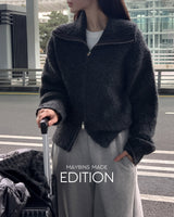 Nell Cara Two Way Zip-Up Knitwear