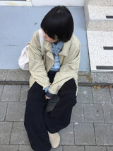 モノストライプVネックニット (3color)