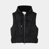 OWNニットウェアフーデッドパデッドベスト (2 colors）