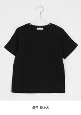チビ カラー ベーシック セミクロップ 半袖Tシャツ