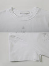 CT Modal Print Short Sleeve Crop T-Shirt (4color)