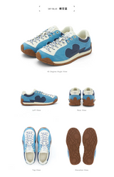 WE FLOWER Fashionable New Hobo Shoes, Versatile, Comfortable and Light - weight - Cerulean Blue
