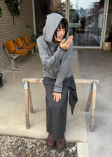 FLEECE FINGER-HOLE HOOD TOP