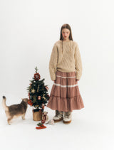 Basic Cable Knitwear (Beige)