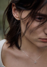 [925 silver] Deux.silver.186 / ruban earring (silver)